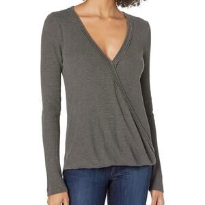 Splendid Shirt Womens Size Large Gray Long Sleeve Casual Top NEW WITH TAGS